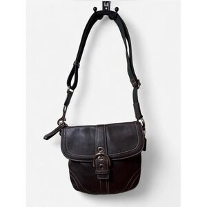 Vintage Coach Crossbody‎ Bag Brown Leather